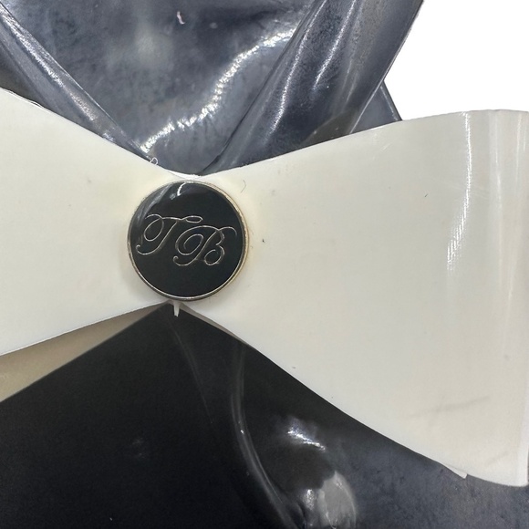 Ted Baker Black and White Jelly Bow Flip Flops Size 10.5 - Picture 7 of 10